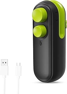 Brifit Mini Bag Sealer, [Newest] USB Rechargeable Heat Sealer, 2 in 1 Heat Cutter & Sealer, Handy Chip Bag Resealer, Kitchen Gadget for Snack Cookies Plastic Bags Foods Storage Fresh (Black)