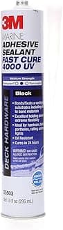 3M Harvard Marine 4000UV Fast Cure Sealant, Black, 10 oz. Cartridge