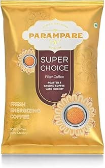 Super Choice Filter Coffee Powder Roasted And Ground Coffee With Chicory(Coffee: 80%, Chicory: 20%), 200G, Bag