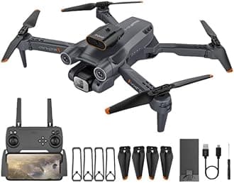 NIYANETAIL 8 K Long Life Dual Camera Beginner Friendly Foldable Drone for Adults - Auto Obstacle Avoidance, One-Touch Takeoff/Landing & Trajectory Flight Camera with GPS-1800Mah Battery WiFi FPV