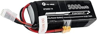 Flywing 74WH 4S 5000mAh 14.8V Lipo Battery for FLYWING FW450L V2.5 V3 Helicopter for BO105 for Airwolf for EC135 for Bell412 for UH1