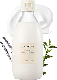 AROMATICA Serene Body Lotion Lavender & Marjoram, Vegan | Soothing Body Moisturizer | Light Relaxing Scent | for Normal to Dry Skin | with Shea Butter (10.14oz / 300ml)