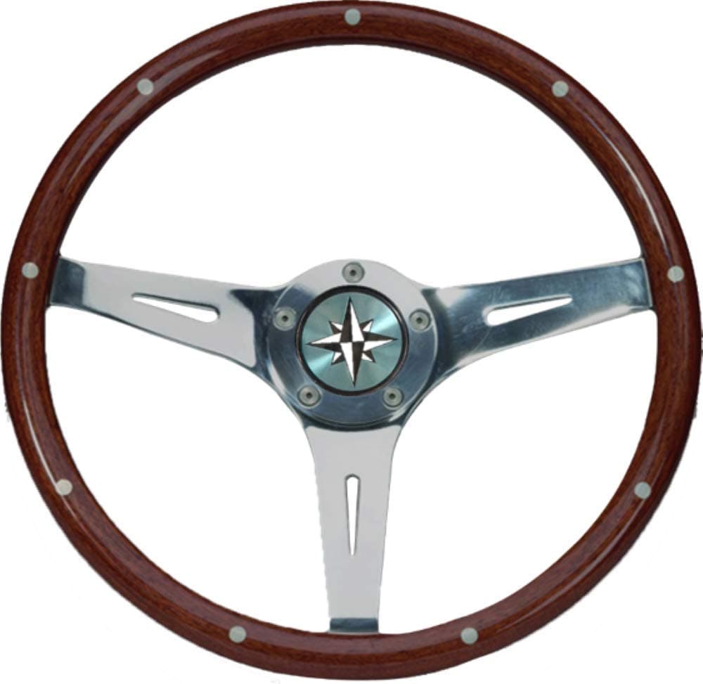 Ros Nautical Steering Wheel - Triangle Model 350 mm [ Made in Italy]