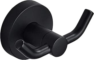 MARMOLUX ACC - Black Bathroom Hooks for Towels | Modern Black Hooks, Double Robe & Towel Hooks Ideal as Bathroom Towel Holder, Shower Wall, Kitchen Hand Towel Holder - Shower Hook