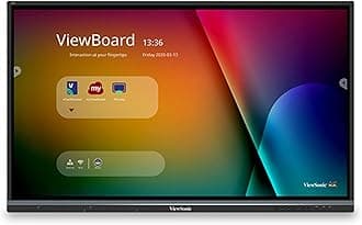 ViewSonic IFP7550 75 Inch ViewBoard 4K Interactive Flat Panel Display with 40-Point Touch, Integrated Microphone and HDMI, VGA, RJ45