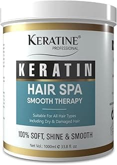 KERATINE PROFESSIONAL PREMIUM KERATIN HAIR SPA SMOOTH THERAPY | 100% Soft, Shine & Hair Repair | Infused with Brazilian Nut and Keratin | Treatment Protein Hair Spa - Conditioning for Dry Damaged