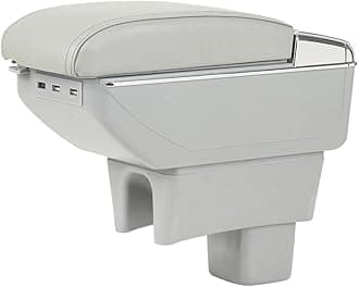 Car Center Console Armrest Storage Box Compatible with Suzuki Swift 2005 2006 2007 2008 2009 2010 2011 2012 2013 2014 2015 2016 2017 2018 2019 2020 2021 2022 2023 (Grey with 7 USB)