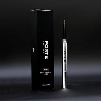 Forte Series Beard and Hairline Shaper, Smudge-Resistant Wax, Precision Brush, Sleek Travel Packaging (Brown)