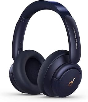 soundcore by Anker Q30 Bluetooth Headphones, Hybrid Active Noise Isolation, Hi-Res Sound, EQ in App, 40h Battery, Comfortable Hold, Connection of 2 Devices (Blue) (Refurbished)