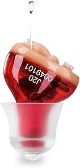 J20 Hearing Aids for Seniors Adults Noise-Cancelling - Elderly Assistance Listening, Hearing Amplifier, Mini Sound Amplifier, Ear Sound Enhancer, Noise Reduction, Enhanced Speech, Feedback Cancellation (Red, Right)