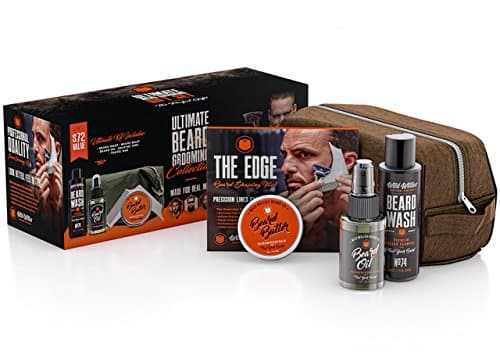 Beard Grooming Kit - Ultimate Beard kit For bearded Men by Wild Willies. Includes Beard Oil, Beard Balm, Beard Wash Shampoo, Shaping Tool and Travel Dopp Bag