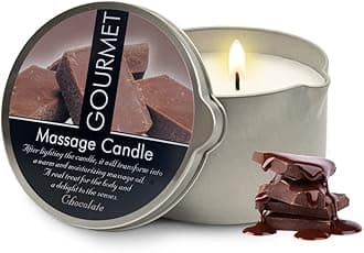 GOURMET COLLECTION Massage Oil Candle Chocolate Scent - Moisturizing Massage Body Oil for Relaxation - Ideal for Massage Therapy