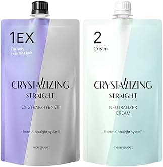 Ode Hair Rebonding Professional Crystallizing Hair Straightener (EX1) + Neutralizing Emulsion (2) SET with Brush