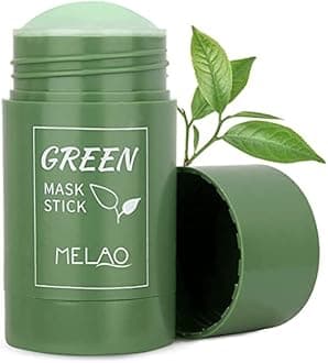 MELAO Green Tea Mask Stick, Moisturized face, Deep Clean Clay Facial For All Type Of Skin Women and Men (Pack 2)