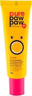 PURE PAW PAW OINTMENT SAVES YOUR SKIN AS IT SOOTHES AND SMOOTHS Lip Balm Australian Lip Moisturizer for All Types Makeup, Lip Balm for Women Men (Grape - 15g)