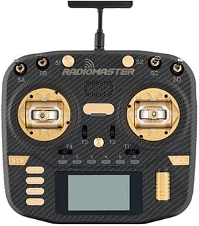 Radiomaster Boxer Max Version with CNC AG01 Hall Gimbals Carbon Fiber 2.4G 16ch Transmitter Remote Control ExpressLRS Mode 2 (ELRS-Gold)