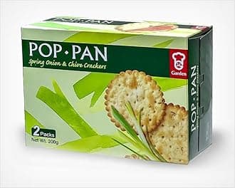 Garden Pop Pan Spring Onion and Chive Crackers Perfect Snack For Any Occasion 200g (Imported)