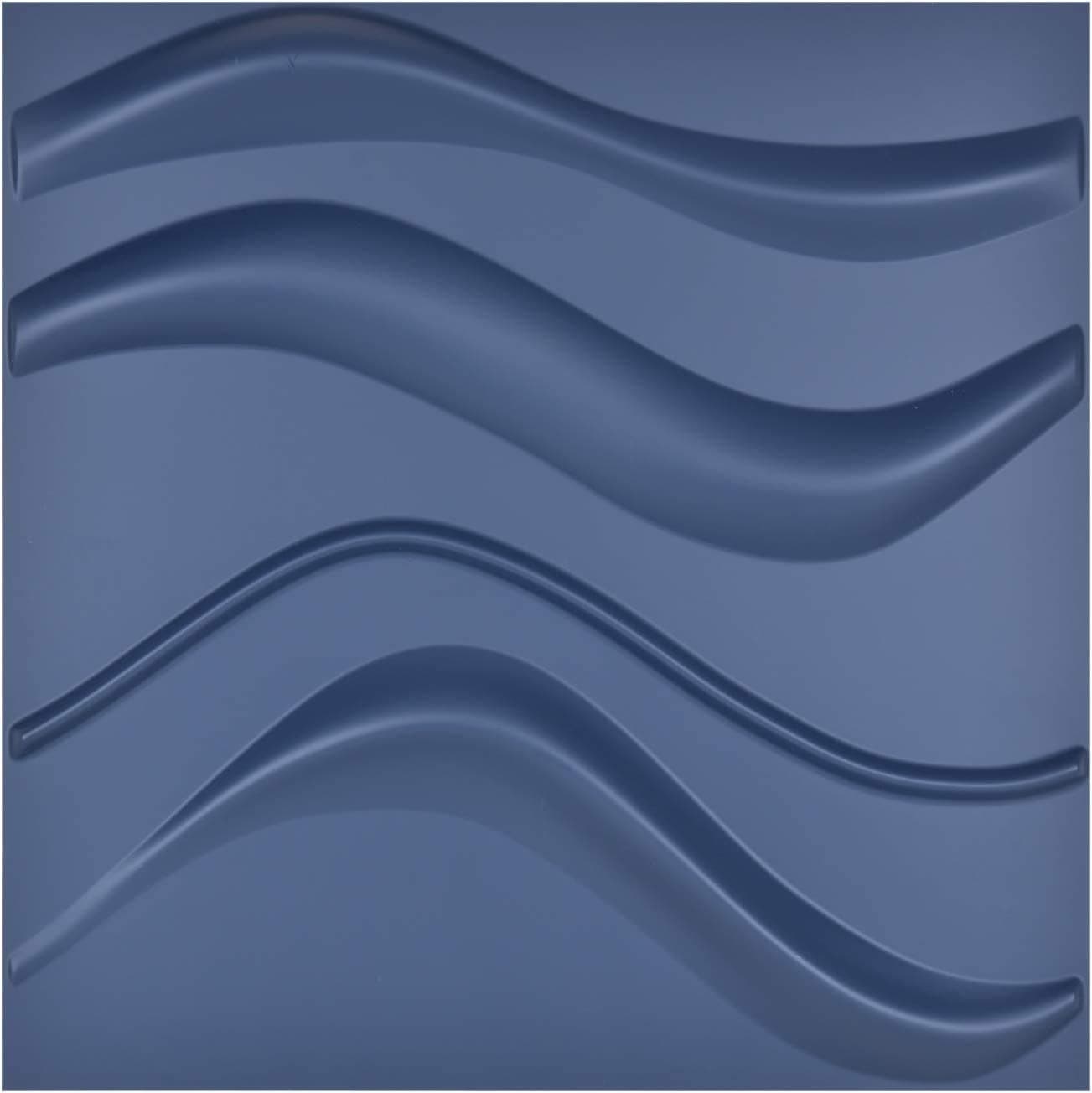 Art3d Navy Blue 3D Wall Panel PVC Slim Wave Covers 32 Sqft, for Interior Wall Decor in Living Room,Bedroom,Lobby,Office,Shopping Mall