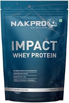 NUTRITION Impact Whey Protein Isolate & Concentrate | 2 kg | 24g Protein | Double Rich Chocolate | Trustified Certified | Added Digestive Enzymes, Vitamins & Minerals