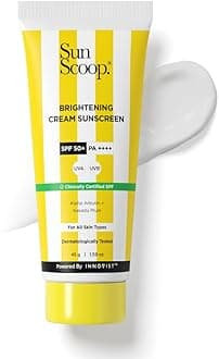 Brightening Daily Sunscreen SPF 50 | Zinc Oxide UV Filter | With Niacinamide + Alpha Arbutin for Radiant Skin | PA+++, Broad Spectrum, Non-Comedogenic, No White Cast |For All Skin Types | 45g