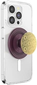 PopSockets Round Smartphone Grip, MagSafe Compatible, Adapter Ring Included, Smartphone Holder, Wireless Charging Compatible Enamel Mosaic