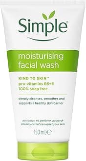 Simple Moisturizing Facial Wash, Removes Make-Up And Impurities Without Drying The Skin - 150ml