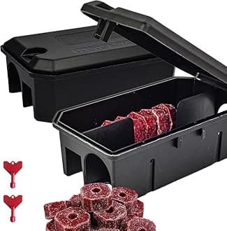 ROSHIELD - 2X PRE-BAITED Anti Rat Solution Kit | Pre Bait Boxes | indoor/Outdoor Fast & Safe Infestation Control | Rat Poisoning Super Strength | Rodent Poisoning | READY -TO USE, 2 Pack