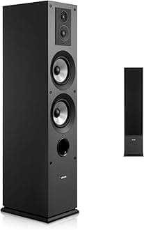 VEVOR Floorstanding Speaker, 3 Way System with 3/4" Tweeter, Dual 5.25" Woofer, 145W Peak, 70Hz-20KHz Frequency Response, MDF Enclosure for Home Audio, Single