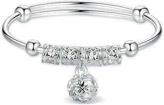 Sterling Silver Bracelets For Women 925 Sterling Silver Beads Bangle Bracelet Transfer Lucky Cuff Bracelet Adjustable Fashion Women Jewelry