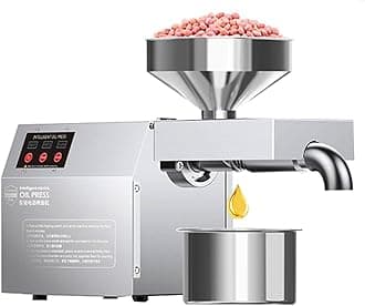 820w Oil Press Machine Nut Seeds Oil Extraction Cold or Hot Press Machine, For Coconut Flax Peanut Castor Perilla Seed Canola Cocoa Beans Sesame