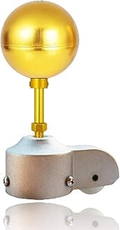 EKEV Flagpole Truck Pulley and Gold Anodized Top Ball Ornament Topper Set - Fit for Most Standard US Flag Poles (2" Truck & 3" Gold Ball)