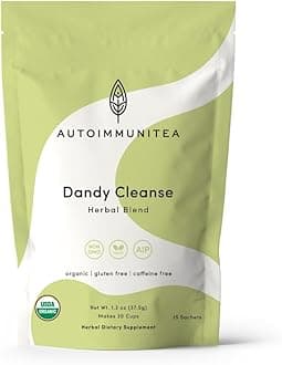 Detox Liver Tea - Herbal Debloat Blend - AIP Autoimmune Protocol Compliant - Whole 30, Paleo Friendly - Organic Cleansing Herbs with Dandelion Root, Ginger, Rooibos