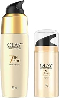 Serum Total Effects 7 in 1, Anti-Ageing Smoothing Serum, 50 ml & Olay Day Cream Total Effects 7 in 1, Anti-Ageing SPF 15, 20g