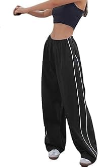 XPONNI Track Pants Women Baggy Pants Y2k Pants Parachute Pants for Women Y2K Clothing