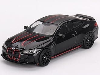 M4 CSL Black Sapphire with Carbon Top and Red Stripes Limited Edition to 2760 Pieces Worldwide 1/64 Diecast Model Car by Mini GT MGT00703