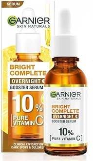 Skin Natural Garnier's Bright Complet Night Serum, 10% Pure Vitamin C, 15ml