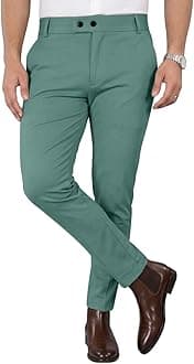 Mehrang Men's Stretchable Stretchable Formal Pant Trousers | Stylish Slim Fit Men's Wear Trousers for Office or Party | Polycotton Knitted Fabric