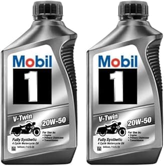 MOBIL 1 20W50 Fully Synthetic Motorcycle Oil (Pack of 2)