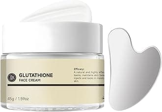 Glutathione Face Cream with Gua Sha - Face Moisturizer for Women - Face Cream for Women Anti Aging - Glutathione Skin W-hi-tening Cream, Antioxidant Moisturizing Nourishing Firming