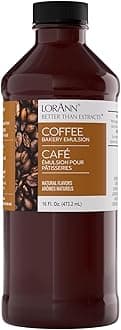 LorAnn Oils Coffee Bakery Emulsion: True Essence, Ideal for Boosting Fruit Tones in Cakes, Cookies & Desserts, Gluten-Free, Keto-Friendly, Extract Substitute Essential for Your Kitchen, 16 Oz