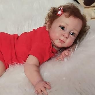 Pinky Reborn 23 inch 57cm Lovely Reborn Toddler Girl Dolls Realistic Looking Silicone Weighted Body Baby Dolls That Look Real for Children Age 3+