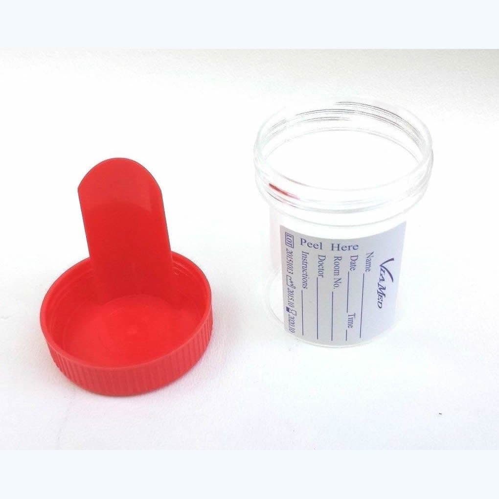 Viamed Fecal collection stool container sterile sample specimen bottle cup 60 ML 6 Pcs
