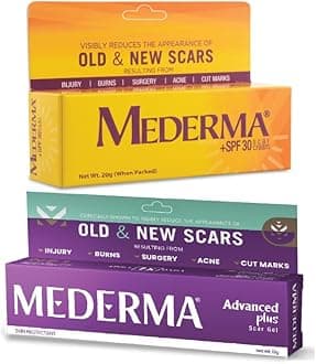 MEDERMA Advance Plus Scar Removal Gel 10g & SPF 30 Sunscreen & Scar Cream 20g Combo