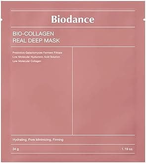 Wholesome FirstKorean Bio Dance Bio-Collagen Mask, Made in Korea, Bio Collagen Face Mask, Hydrating Overnight Hydrogel Mask, Pore Minimizing, Elasticity 34g.
