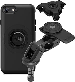 Motorcycle Fork Stem Mount PRO Kit with Vibration Dampener and MAG Phone Case for iPhone SE (3rd/2nd Gen) & 8/7