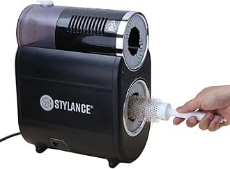 Hair Brush Cleaner, Professional Electric Hair Round Brush Cleaner Machine, Hair Brush Cleaning Tool, with Funnel and Scissors for Removing Hair Dust Salon Use