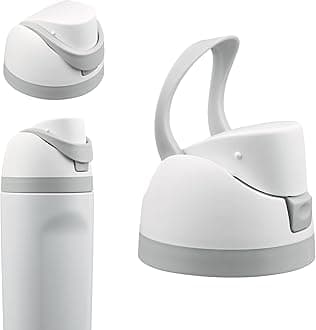 Moukiween Replacement Cap for Owala Freesip Bottle, One Button Water Bottle Top Lid Accessories Compatible with Owala Cup 16oz 24oz 32oz 40oz, BPA-Free, No Water Leakage, White