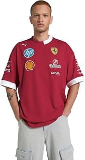 PUMA Men Cotton Scuderia Ferrari F1 2025 Driver's Oversized Tshirt