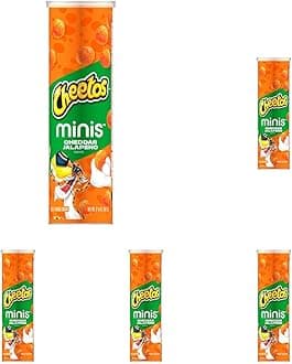 Cheetos Minis, Cheddar Jalapeno, 3.625 oz Canister (Pack of 5)