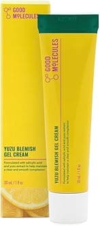 Yuzu Blemish Gel Cream - Lightweight Gel Moisturizer with Salicylic Acid, BHA and Natural Extracts to Target Acne, Even Skin Tone, and Texture - Skin Care for Face